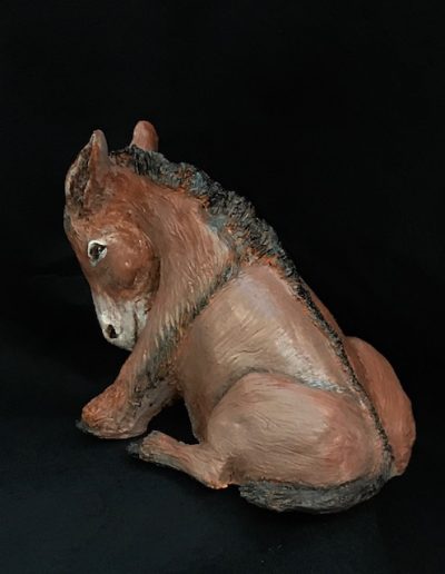 Balaam's Donkey ceramic Biblical sculpture